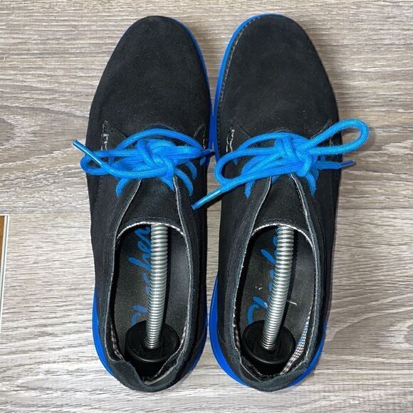 Skechers Groove Lite-Chummy Blue Black Suede Womens Size 8 Ankle Booties SN48207 - Picture 5 of 10